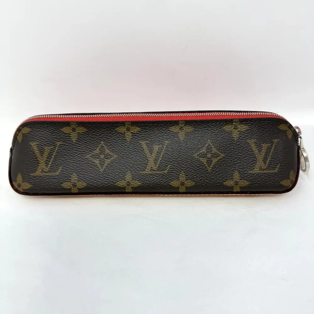 Louis Vuitton Monogram Elizabeth Pencil Pouch Case Red Gi0009 Trous RARE NEW
